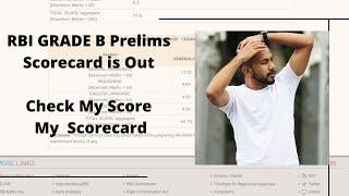 RBI GRADE B PRELIMS SCORECARD | Why didn't i appeared for mains even after clearing prelims