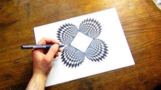 Geometric Drawing 3d Illusion