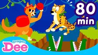  Who's the Fastest Animal?!| Animal Songs & Games Compilation | Animal Facts for Kids | Dragon Dee