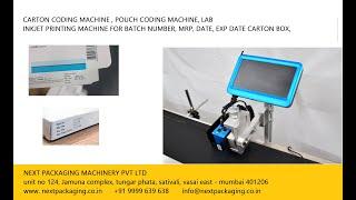 TIJ INKJET CODING MACHINE FOR CARTON BOX , BATCH PRINTING MACHINE, MRP DATE CODING MACHINE, LOW COST