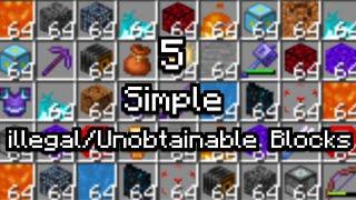 5 Simple illegal/Unobtainable Blocks 100% in Survival Minecraft! MCPE/Xbox/Windows/Switch/PS