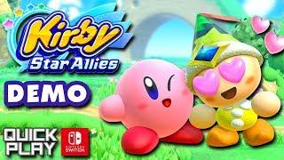 Kirby Star Allies Demo Gameplay! Kirby Nintendo Switch! (Quick Play)