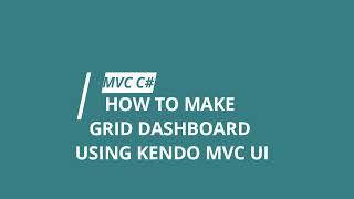 HOW TO MAKE GRID LISTING USING KENDO MVC FRAMEWORK PART 1