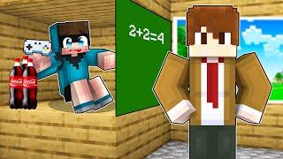 OKULDA GİZLİCE SAKLANDIM - Minecraft