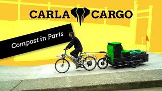 Collecting compost by bike and cargo trailer with les Alchimistes in Paris