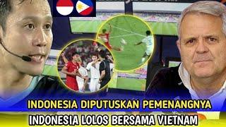 TIMNAS INDONESIA LOLOS BERSAMA VIETNAM !! TANGISAN PELATIH PHILIPINA !!