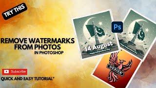 "Remove Watermarks from Photos in Photoshop - Quick and Easy Tutorial"