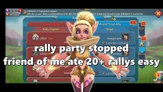 Lords Mobile - Friend of me Stops fat RALLYPARTY! 20 rallys +! And FAT ZERO!