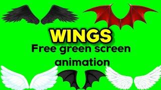 wings green screen animation||neon wings||#creatinglegend