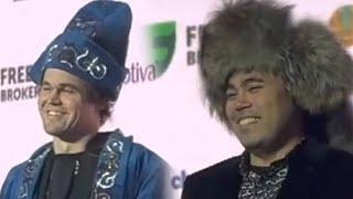 Magnus Carlsen and Hikaru Nakamura WEAR Traditional Kazakhstan Dresses in Opening Ceremony