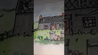 Old Cottage Drawing #art #drawing #painting #cottage