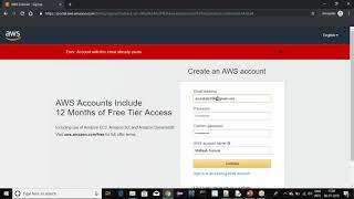 AWS 12 Months Free Tier Account Creation and Verification of Billing