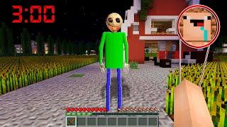 BEBE NOOB INVOCA A CREEPYPASTA BALDI A LAS *3 AM* EN MINECRAFT