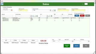 GST Billing Software V1.0 in Excel VBA | Sales, Purchase, Inventory, Product Master and Reports