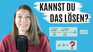 KANNST du das LÖSEN? (WAS ist a mal b?)