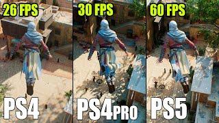 Assassin's Creed Mirage PS4 vs. PS4 Pro vs. PS5 Comparison | Loading Times, Graphics, FPS Test