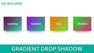 How To Create CSS Gradient Drop Shadow || CSS Tutorial || 2021