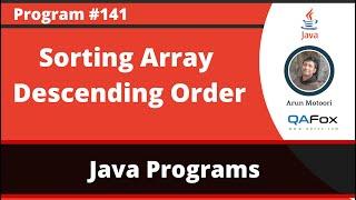 Java program to sort an Array in descending order using built-in functions