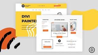 Download a FREE Header and Footer for Divi’s Painter Layout Pack