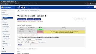 Webwork Tutorial