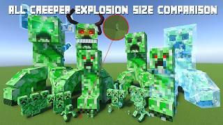 EVERY CREEPER EXPLOSION IN MINECRAFT | CREEPERZILLA TITAN