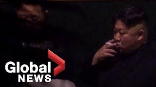 Kim Jong Un seen smoking cigarette during trip to Vietnam