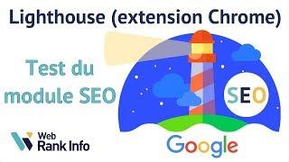 Test de l'audit SEO Lighthouse (extension chrome)