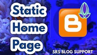 How to create static home page | in blogger | template | custom home page | on blogger