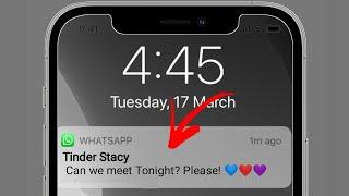 How to Turn-Off WhatsApp Message Notifications Preview On iPhone!