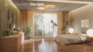 Interior Model 3ds max + Vray rendering Time-lapse #dotmattech