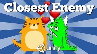 How To Find The Closest Enemy To The Character In Unity Game? Simple 2D Tutorial.