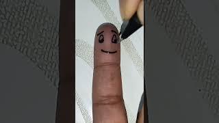 cute fingers drawing, emoji drawing #shorts #viral #emoji