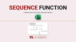 MS Excel - SEQUENCE Function | Auto generate number series