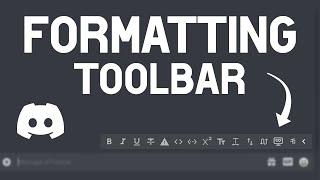 How to Get a Formatting Toolbar on Discord