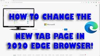 How To Change The New Tab Page In Edge Browser