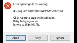 Error opening file for writing during installation in Windows 10 / 11