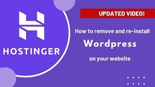 How to Delete and Re-install WordPress on Hostinger | Tricky4you