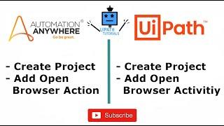 Open Browser in Automation Anywhere 360 And UiPath Studio New