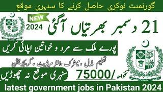 Latest government December jobs 2024 ۔ New jobs 2024 in pakistan۔Latest jobs in Pakistan 2024 today