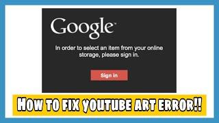 HOW TO FIX YOUTUBE CHANNEL ART ERROR - IOS