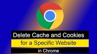 How to Delete Cache and Cookies for a Specific Website in Chrome?