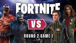 Venom & Carnage vs Spider-Man & MJ in Fortnite | Round 2 - Game 1