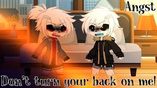 Don't turn your back on me! || Kustard angst || Sans Aus ship || ️Warning️