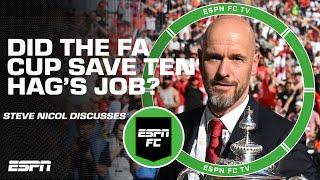 Steve Nicol’s reaction to Ten Hag staying at Man United: I can’t believe it! | ESPN FC