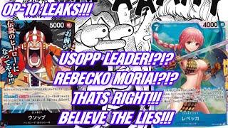 REBECKO MORIA!?!? USOPP LEADER!?!? ONEPIECE TCG OP-10 CARD LEAKS!!! NEW SMOKER LEADER AND MORE!