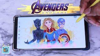 Drawing Avengers Endgame characters on my Samsung Galaxy Note 9