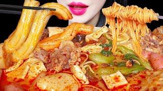 마라탕 먹방 ASMR MUKBANG SPICY HOT POT, ENOKI MUSHROOM 분모자, 중국당면, 버섯 MALATANG EATING SOUNDS