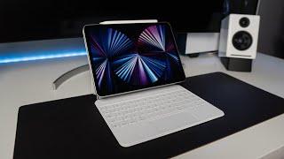 2021 11" M1 iPad Pro + White Magic Keyboard Unboxing & Review!