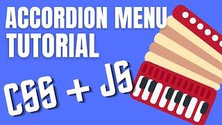 Collapsible Accordion Menu Tutorial - HTML CSS & JS