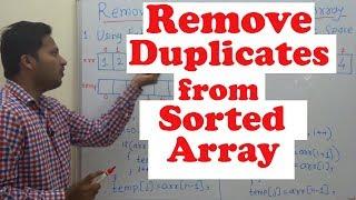 Remove Duplicates from sorted Array